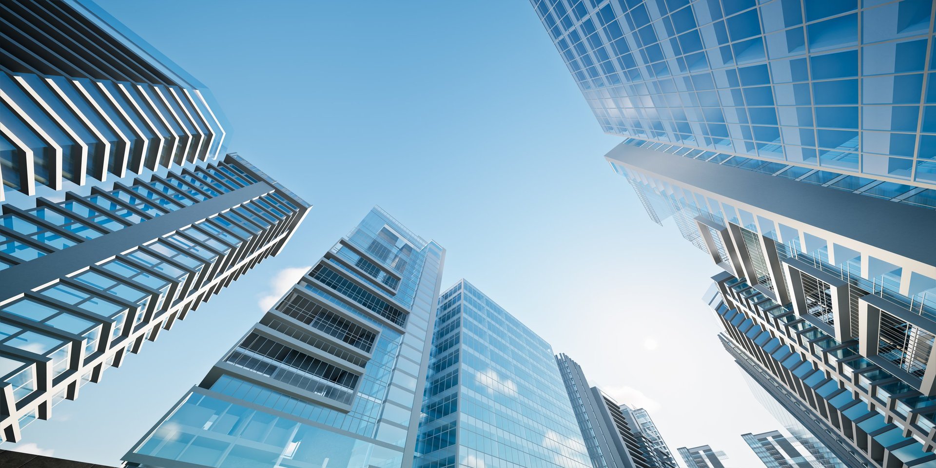 3D rendering of modern building in city